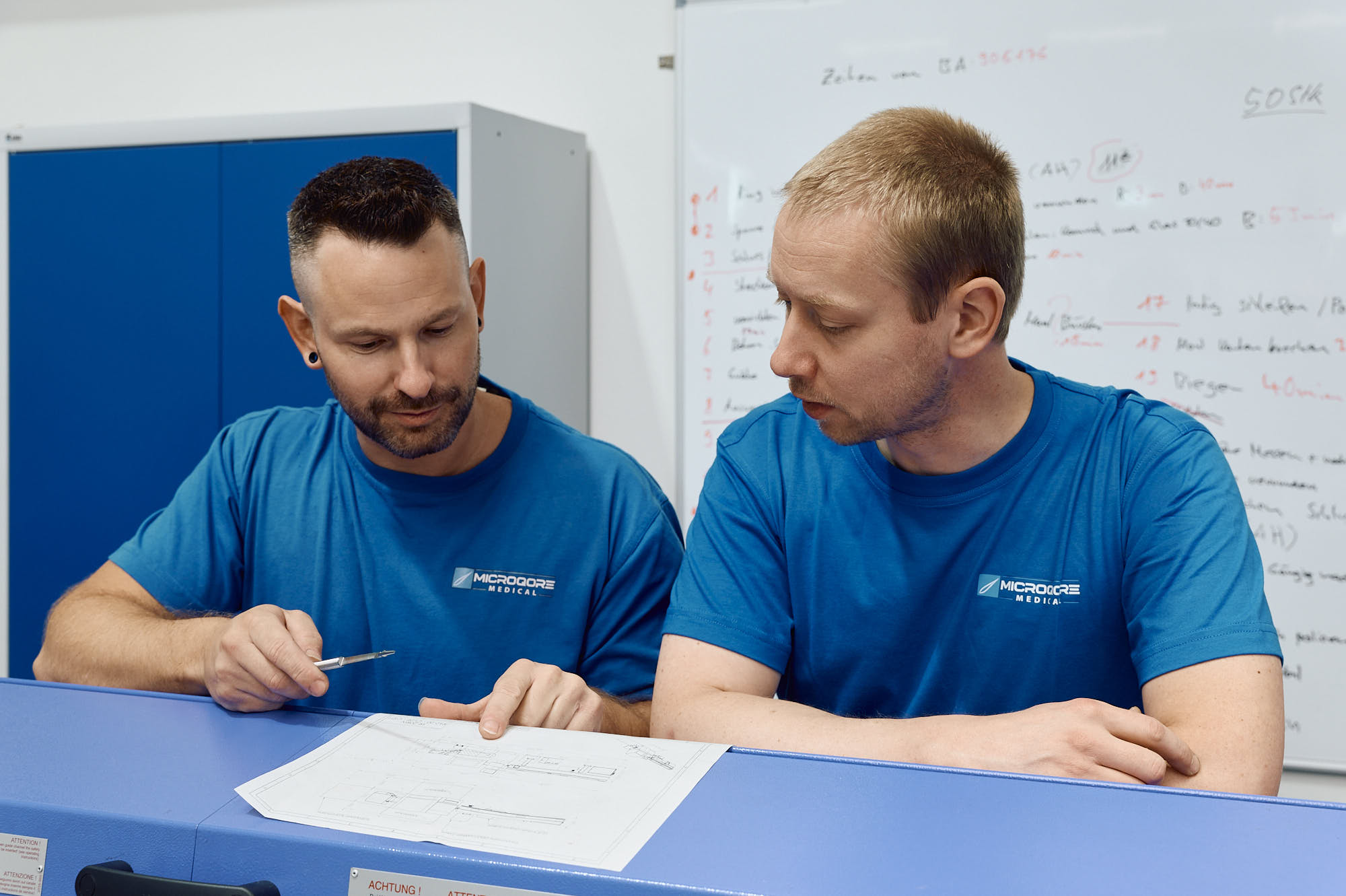 Strategische Planung am Whiteboard – MICROQORE Team